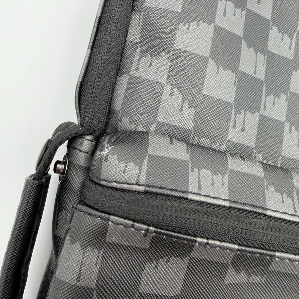 Sprayground Limited Edition Checker Reflective Shark Sling Bag Hangover RARE! - Picture 4 of 9